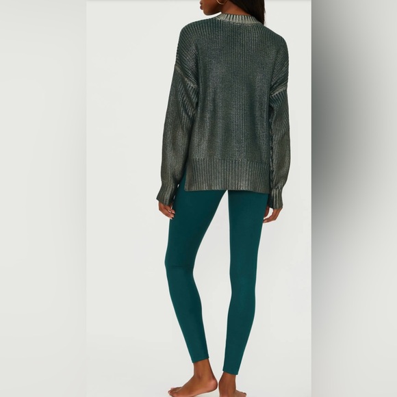 Beach Riot Callie Sweater | Pine Shine | X-Small |Stunning Green Foil | NWT - Picture 6 of 13